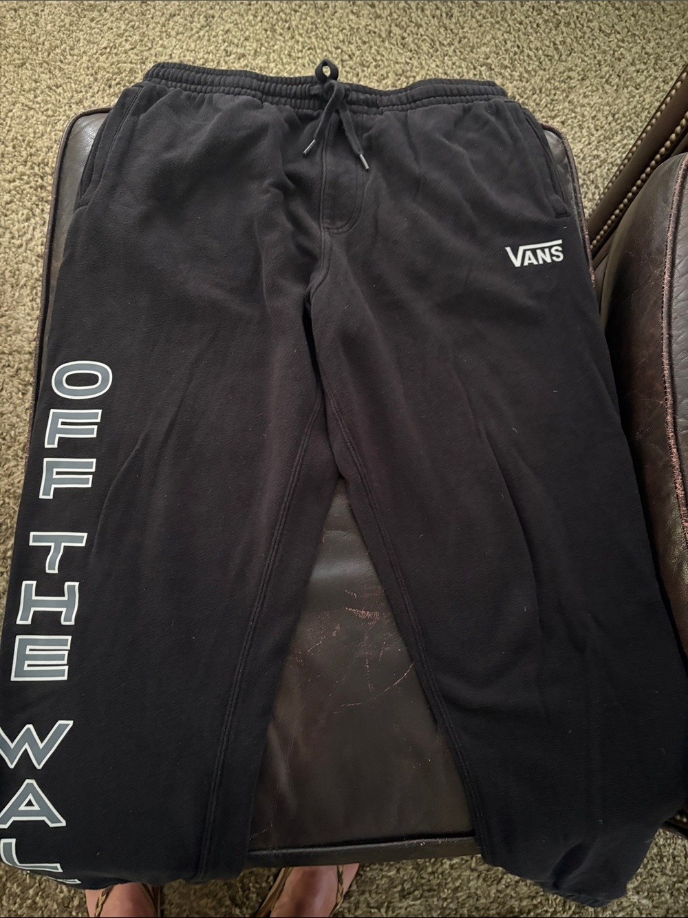 Vans Black 'Off The Wall' Logo Jogger Sweatpants